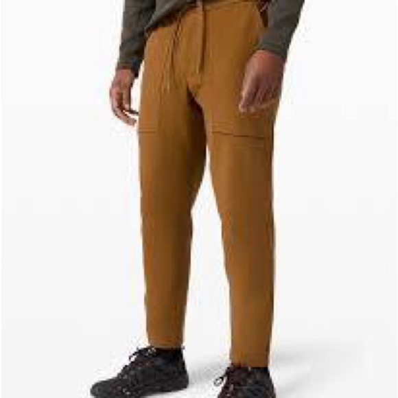 Lululemon Bowline Pants size Small Burnt Caramel Utiltech Khaki Flax EUC - Picture 1 of 8